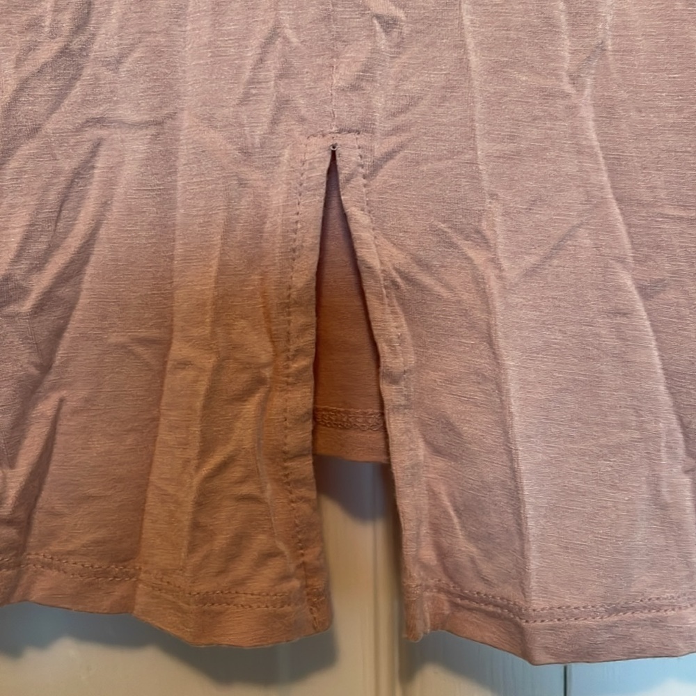 Women’s XL Halogen tank Sleeveless dusty Pink Top Keyhole back Scooped neck soft - Picture 7 of 8